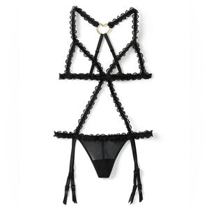 Adore Me Ashleigh Playsuit, M | Black/Gold 💛🖤